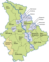 Eine Karte des Rheinlandes