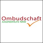 Ein Schriftzug: 'Ombudschaft Jugendhilfe NRW'